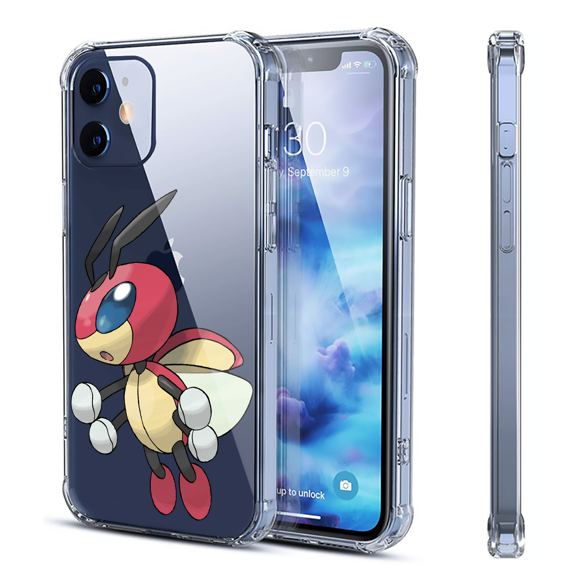 （画像用） ポケットモンスター Pokémon 【iPhone 12シリーズ対応】透明スマホケース（クリアソフトケース）